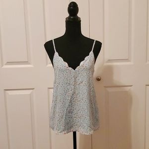 Cute Floral Scallop Neck Tank Nordstrom Rack XS